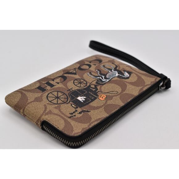 Coach Halloween Wristlet Cards ID Signature Skeleton Pumpkin Horse Carriage 2023 - Picture 4 of 12
